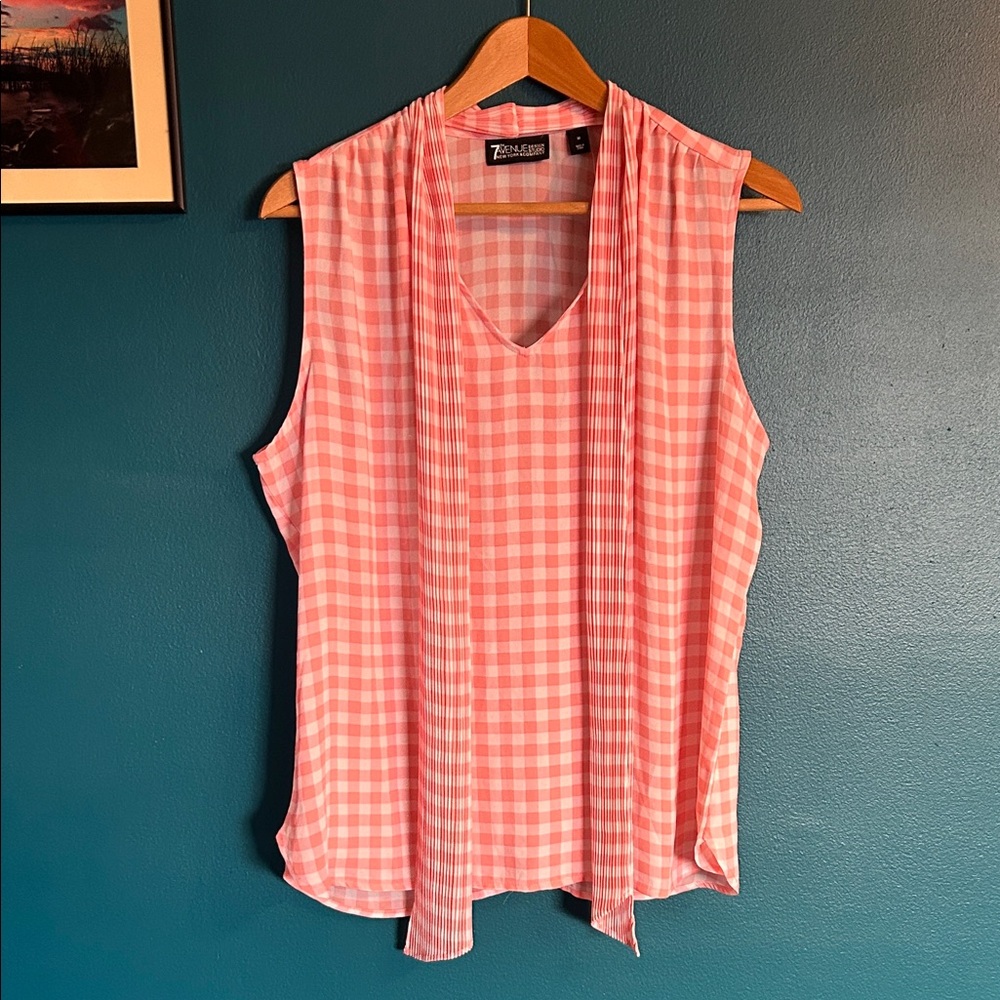 NY&C Pink Checkered Blouse